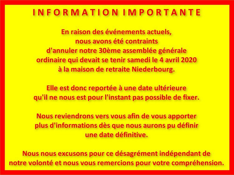 Inormation importante
